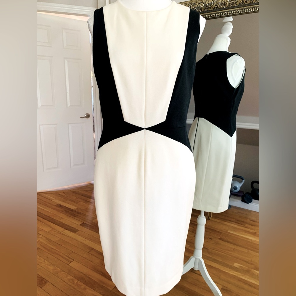 Black and off-white dress